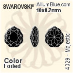 スワロフスキー Majestic ファンシーストーン (4329) 14x12.1mm - クリスタル エフェクト 裏面プラチナフォイル