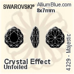 Swarovski Majestic Fancy Stone (4329) 8x7mm - Color With Platinum Foiling