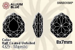 Swarovski Majestic Fancy Stone (4329) 8x7mm - Color (Half Coated) Unfoiled