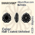 Swarovski Majestic Fancy Stone (4329) 8x7mm - Clear Crystal With Platinum Foiling