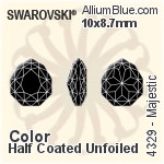 施華洛世奇 Majestic 花式石 (4329) 14x12.1mm - 顏色（半塗層） 無水銀底