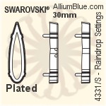Swarovski Raindrop Settings (4331/S) 20mm - No Plating