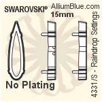 スワロフスキー XILION Pear Shape ファンシーストーン (4328) 10x6mm - クリスタル エフェクト 裏面プラチナフォイル