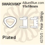Swarovski Pear Settings (4370/S) 11x10mm - Plated