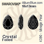 Swarovski Mirage Pear Fancy Stone (4390) 14x10mm - Color With Platinum Foiling