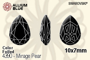 施華洛世奇 Mirage Pear 花式石 (4390) 10x7mm - 顏色 白金水銀底