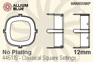 スワロフスキー Classical Squareファンシーストーン石座 (4461/S) 12mm - メッキなし
