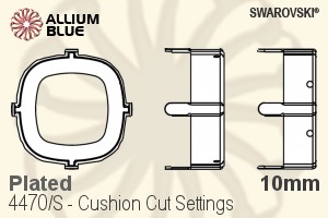 Swarovski Cushion Cut Settings (4470/S) 10mm - Plated