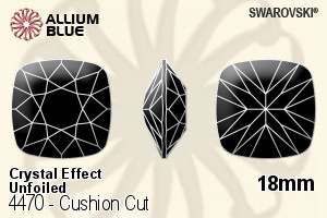 Swarovski Cushion Cut Fancy Stone (4470) 18mm - Crystal Effect Unfoiled