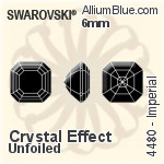 Swarovski Imperial Fancy Stone (4480) 6mm - Crystal Effect Unfoiled