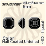 Swarovski Imperial Fancy Stone (4480) 8mm - Color (Half Coated) Unfoiled