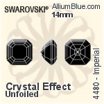 Swarovski Imperial Fancy Stone (4480) 14mm - Crystal Effect With Platinum Foiling