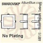Swarovski Vision Square Settings (4481/S) 12mm - No Plating
