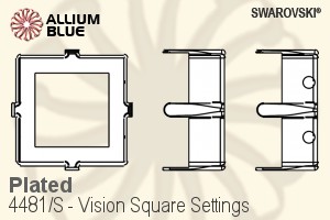 Swarovski Vision Square Settings (4481/S) 16mm - Plated