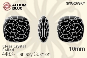 スワロフスキー Fantasy Cushion ファンシーストーン (4483) 10mm - クリスタル 裏面プラチナフォイル