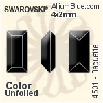 Swarovski Baguette Fancy Stone (4501) 4x2mm - Color Unfoiled