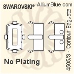 Swarovski Graphic Trapeze Settings (4719/S) 26x12mm - Plated