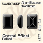 Swarovski Step Cut Fancy Stone (4527) 8x6mm - Crystal Effect With Platinum Foiling