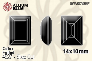 Swarovski Step Cut Fancy Stone (4527) 14x10mm - Color With Platinum Foiling