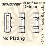 Swarovski Princess Baguette Settings (4547/S) 15x5mm - No Plating