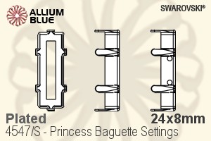 Swarovski Princess Baguette Settings (4547/S) 24x8mm - Plated