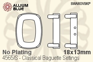 Swarovski Classical Baguette Settings (4565/S) 18x13mm - No Plating