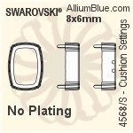 Swarovski Cushion Settings (4568/S) 8x6mm - No Plating