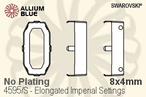 施华洛世奇 Elongated Imperial花式石爪托 (4595/S) 8x4mm - 无镀层