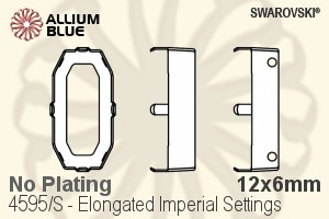 施华洛世奇 Elongated Imperial花式石爪托 (4595/S) 12x6mm - 无镀层