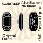 Swarovski Elongated Imperial Fancy Stone (4595) 16x8mm - Color Unfoiled