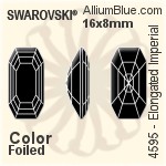 Swarovski Elongated Imperial Fancy Stone (4595) 12x6mm - Crystal Effect With Platinum Foiling