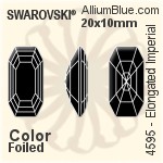 Swarovski Elongated Imperial Fancy Stone (4595) 20x10mm - Color With Platinum Foiling