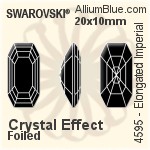 Swarovski Elongated Imperial Fancy Stone (4595) 20x10mm - Crystal Effect With Platinum Foiling
