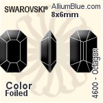 Swarovski Octagon Fancy Stone (4600) 8x6mm - Color With Platinum Foiling