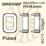 Swarovski Octagon Settings (4627/S) 27x18.5mm - Plated