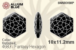Swarovski Fantasy Hexagon Fancy Stone (4683) 10x11.2mm - Color Unfoiled