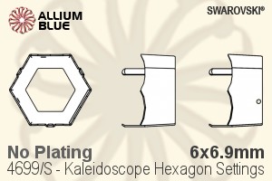 施华洛世奇 Kaleidoscope Hexagon花式石爪托 (4699/S) 6x6.9mm - 无镀层