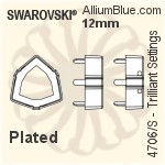 Swarovski Trilliant Settings (4706/S) 12mm - Plated