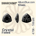 施华洛世奇 Trilliant 花式石 (4706) 17mm - 透明白色 白金水银底