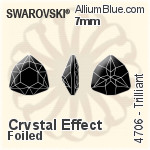 Swarovski Rhombus Flat Back No-Hotfix (2709) 10x6mm - Clear Crystal With Platinum Foiling
