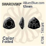 施华洛世奇 Trilliant 花式石 (4706) 12mm - 颜色 白金水银底