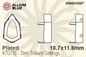 Swarovski Slim Trilliant Settings (4707/S) 18.7x11.8mm - Plated