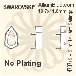 Swarovski Slim Trilliant Settings (4707/S) 7.8x4.9mm - No Plating