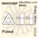 Swarovski Triangle Settings (4722/S) 8mm - Plated
