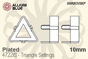 Swarovski Triangle Settings (4722/S) 10mm - Plated