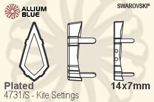 Swarovski Kite Settings (4731/S) 14x7mm - Plated