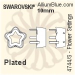 Swarovski Flower Settings (4744/S) 6mm - Plated