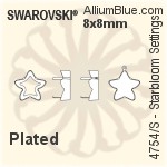 施華洛世奇 Starbloom花式石爪托 (4754/S) 13x13.5mm - 鍍面