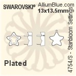 Swarovski Starbloom Settings (4754/S) 18x18.5mm - Plated
