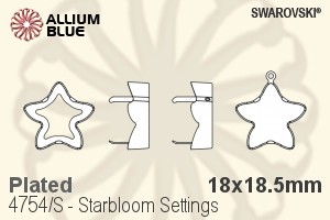 Swarovski Starbloom Settings (4754/S) 18x18.5mm - Plated